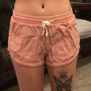 Billabong pale pink soft shorts